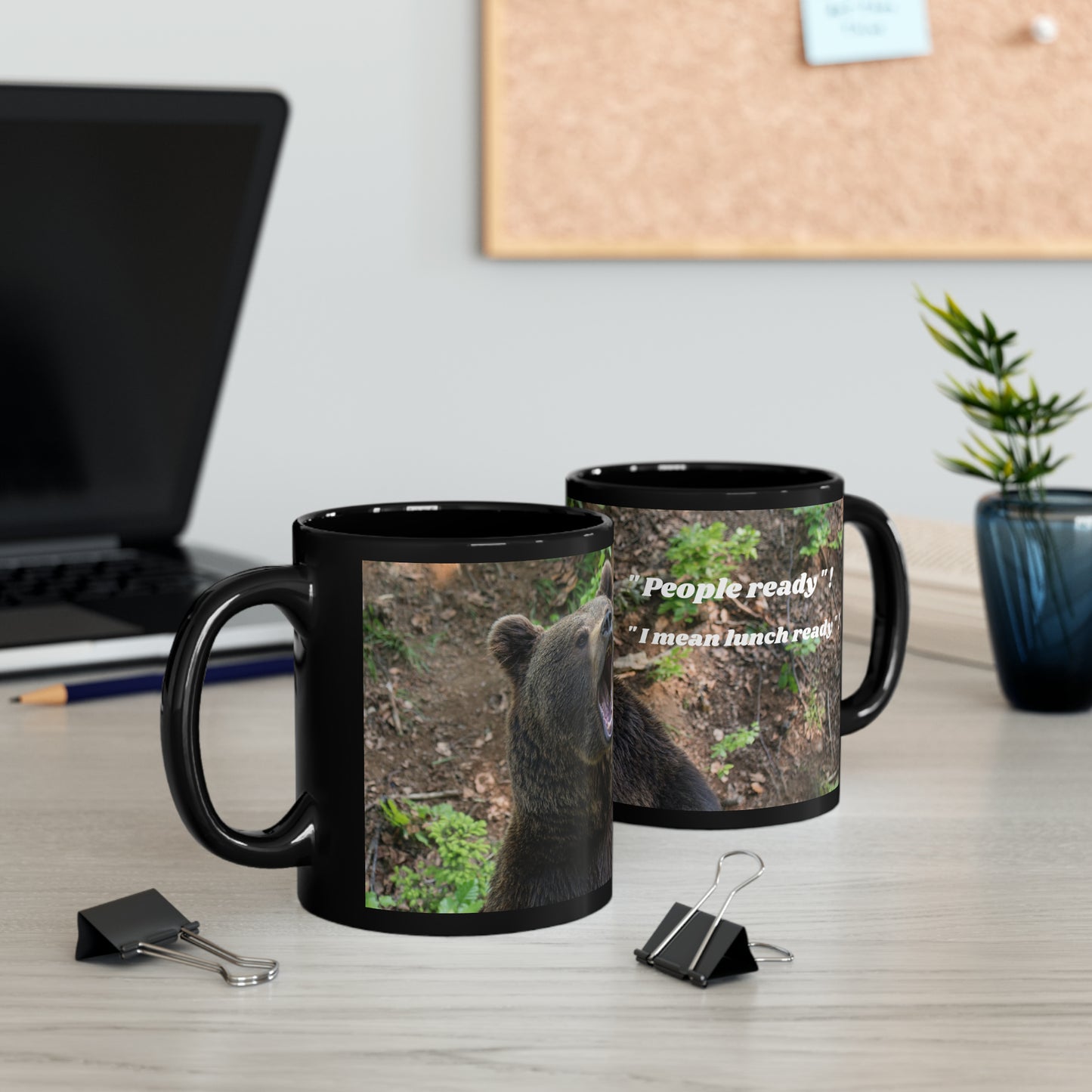 People ready ! bear11oz Black Mug (8218105577791)