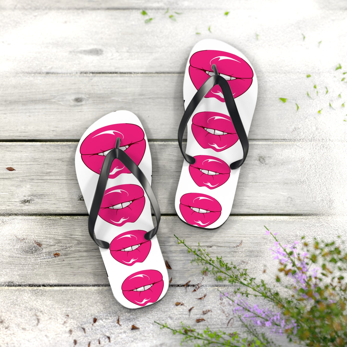 Red lips Flip Flops (8540454781247)