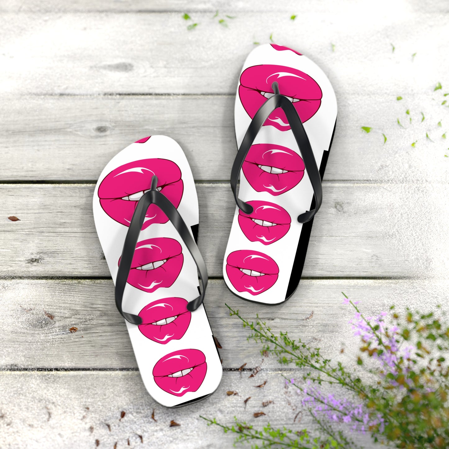 Red lips Flip Flops (8540454781247)