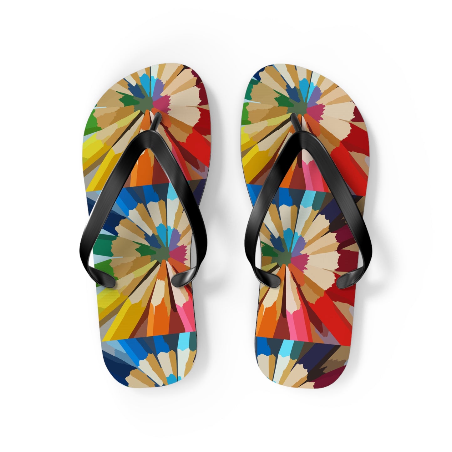 Color pencil Flip Flops (8540035547455)