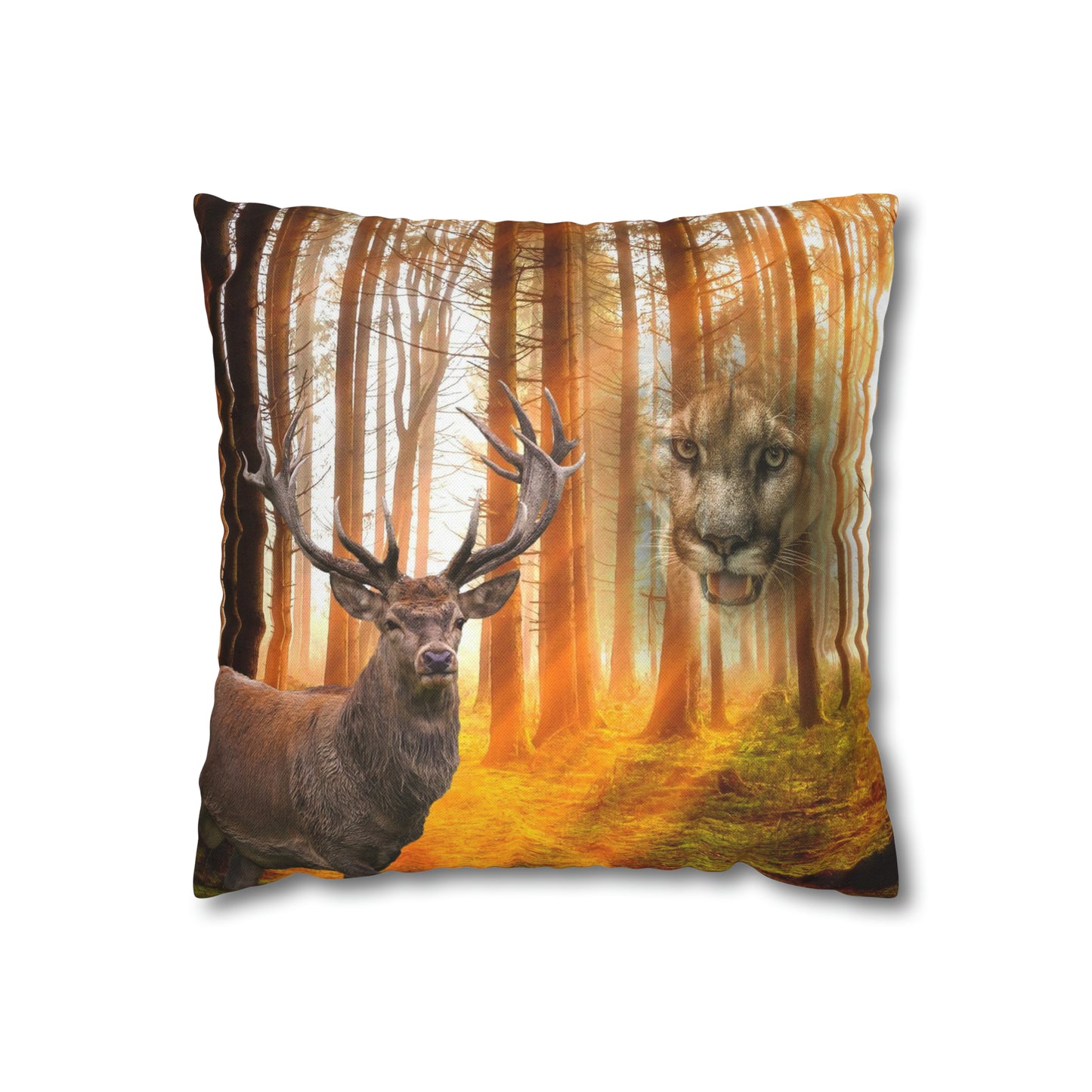 Spun Polyester Square Pillow Case (9201333993791)