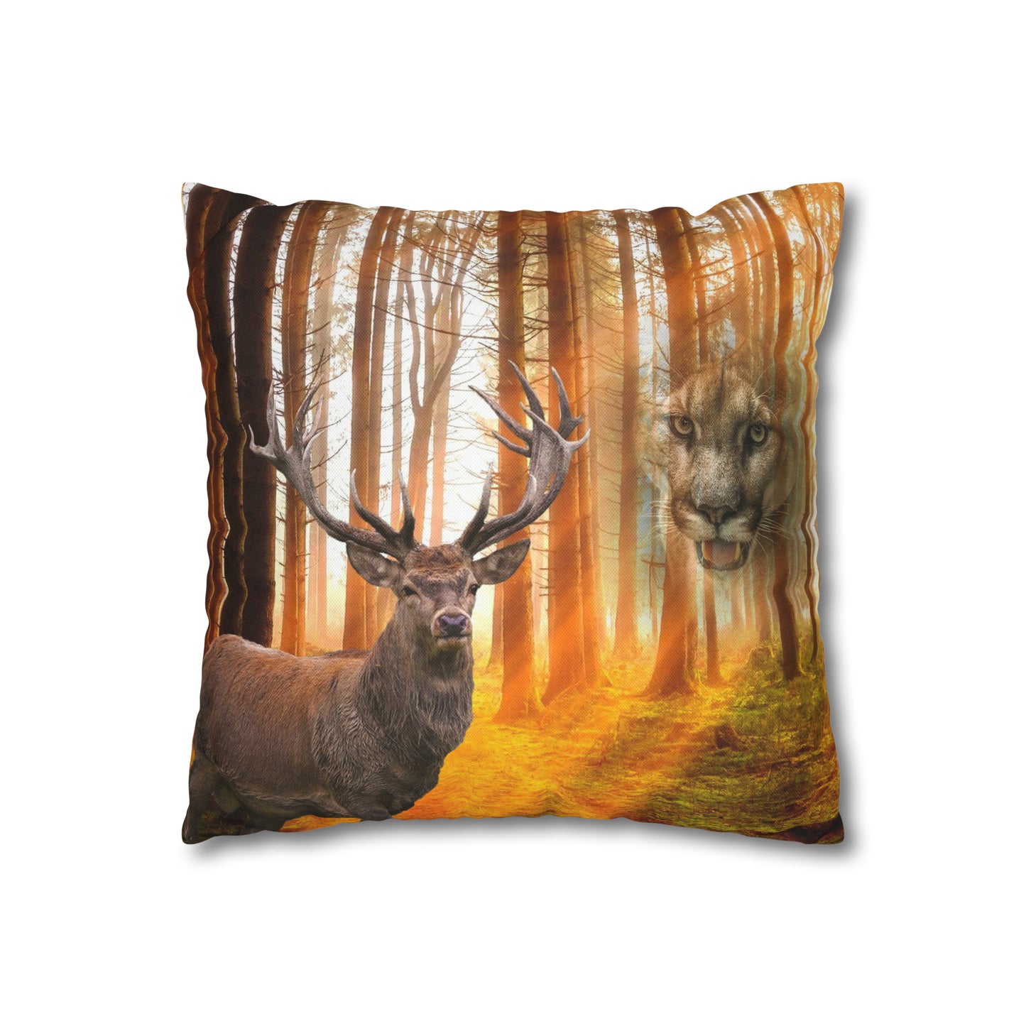 Spun Polyester Square Pillow Case (9201333993791)