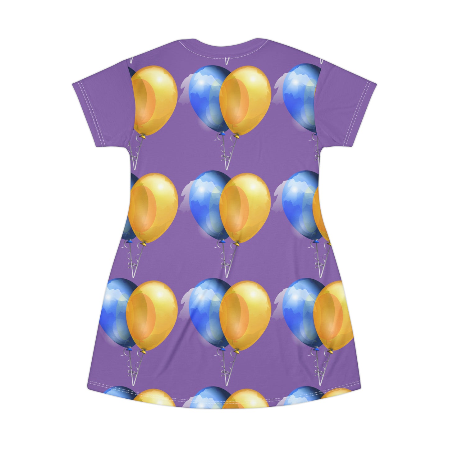 Balloms All Over Print T-Shirt Dress (8540580512063)