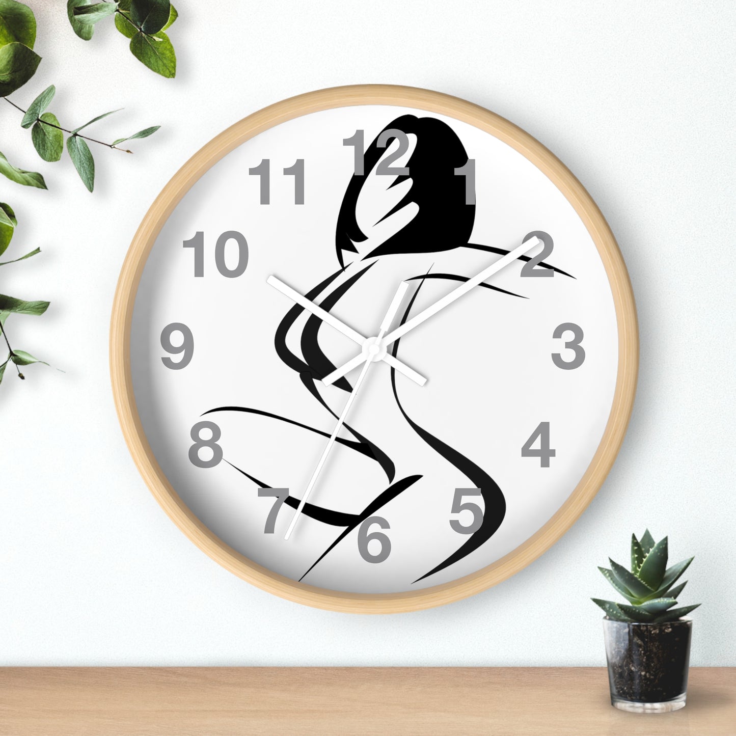 Graphic girl Wall clock (8543731974463)