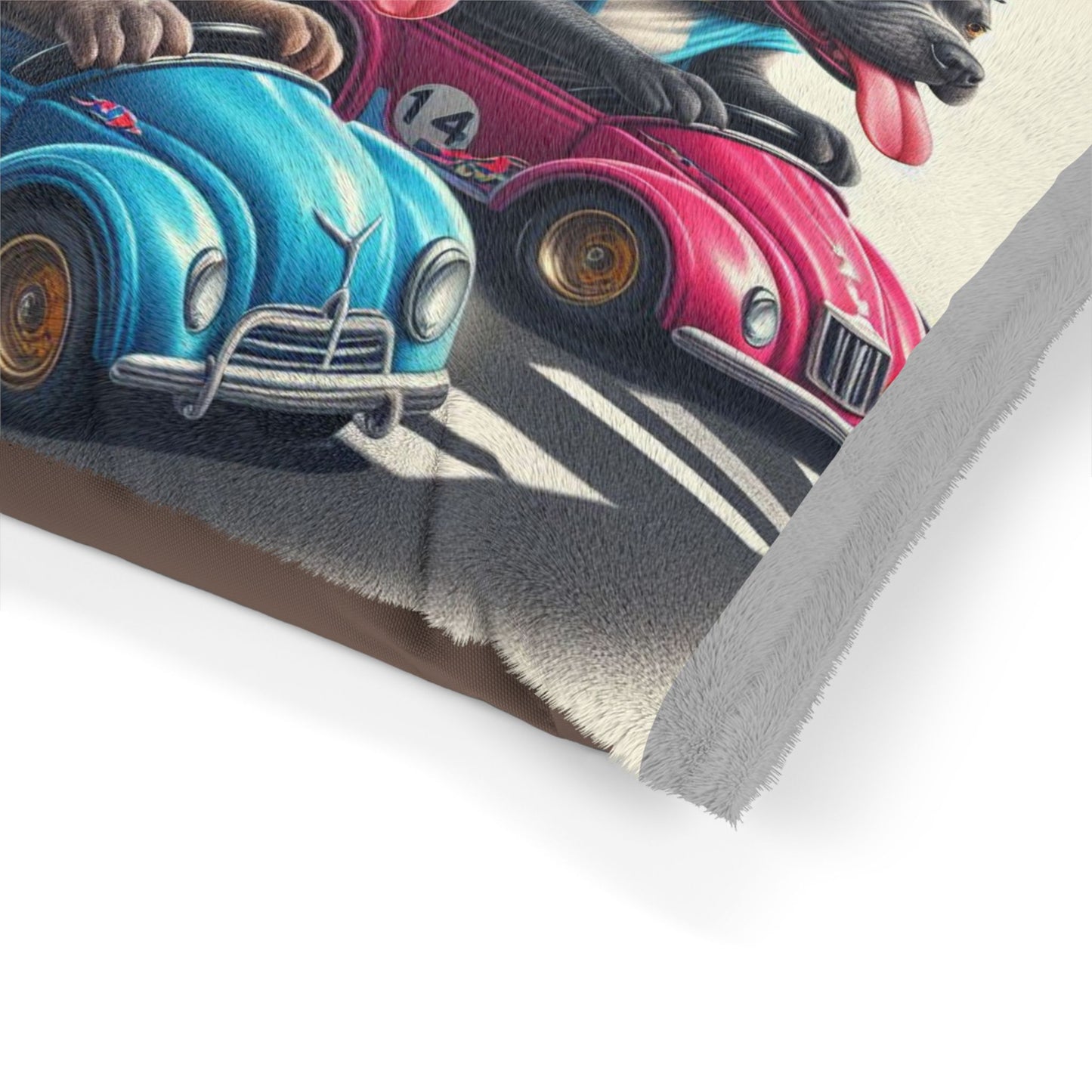 Dog Bed - Pit Bull Racing Cars Design (9726631903551)