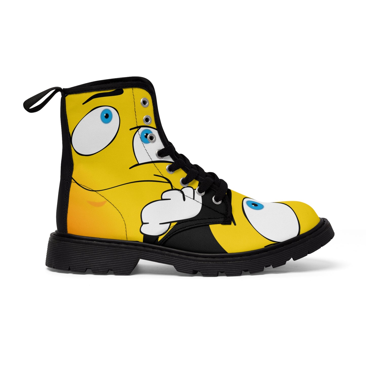 Yellow and confused Women's Canvas Boots (8539939406143)