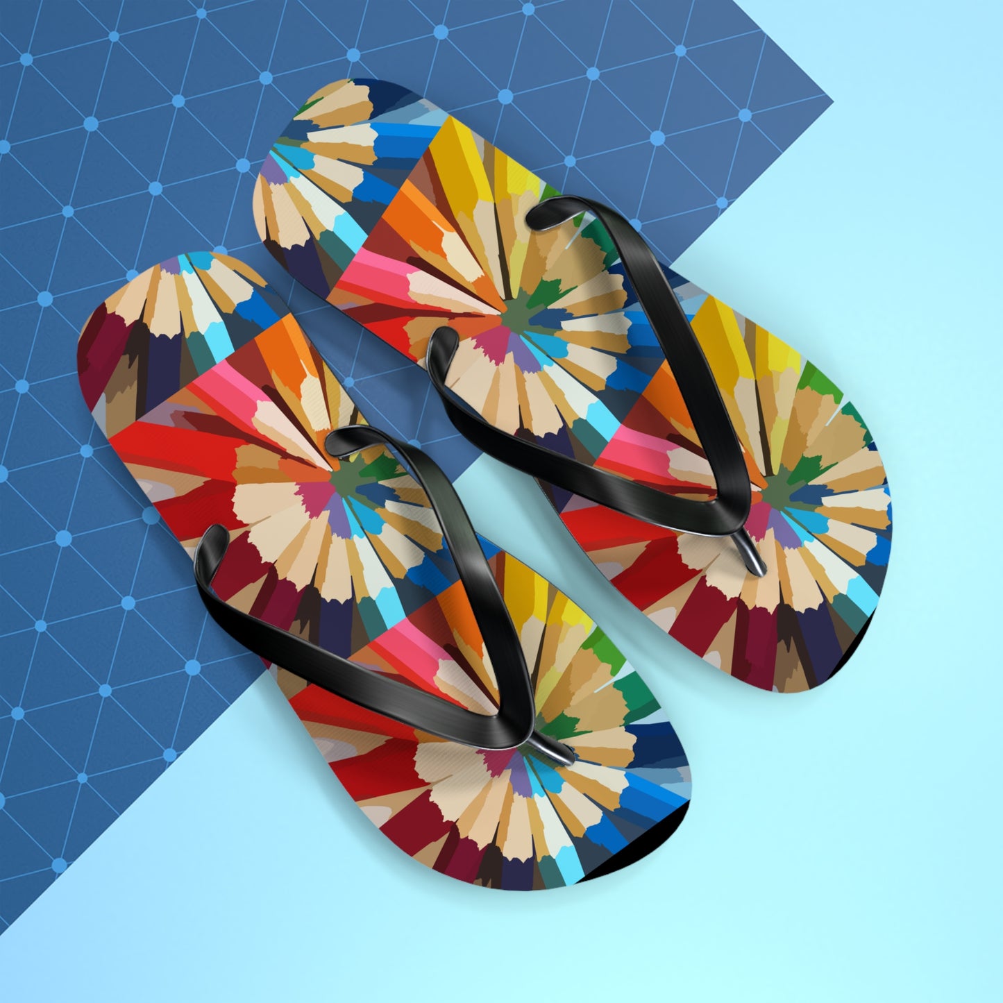 Color pencil Flip Flops (8540035547455)