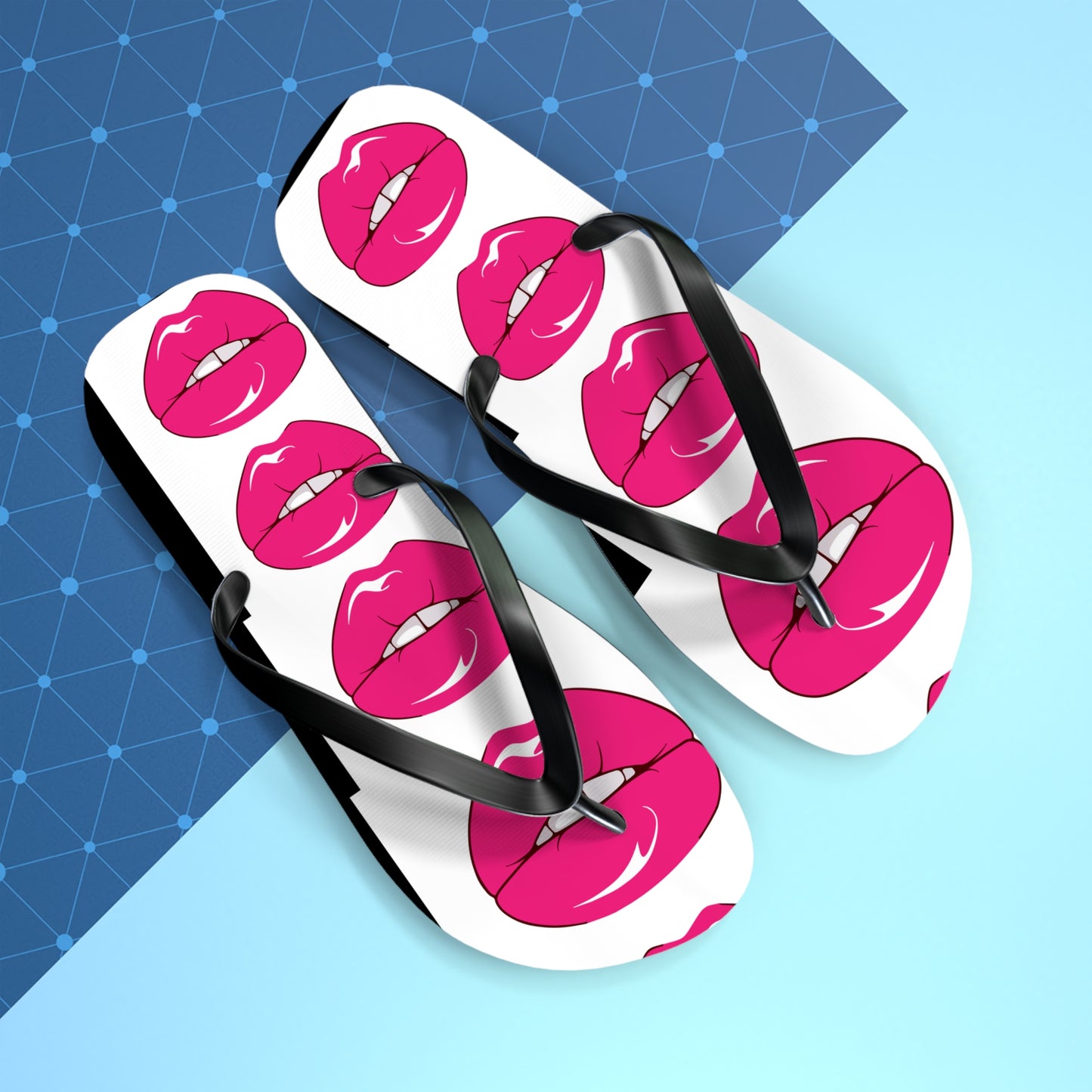 Red lips Flip Flops (8540454781247)