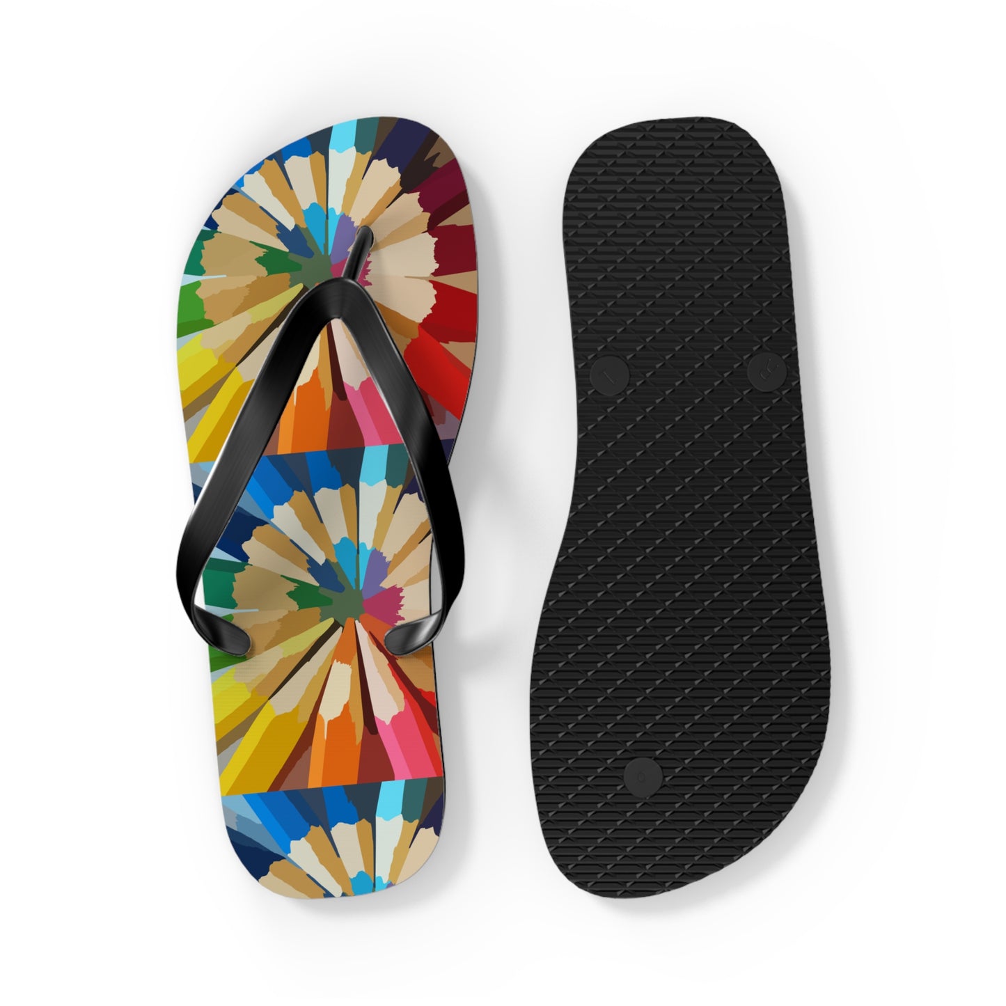 Color pencil Flip Flops (8540035547455)