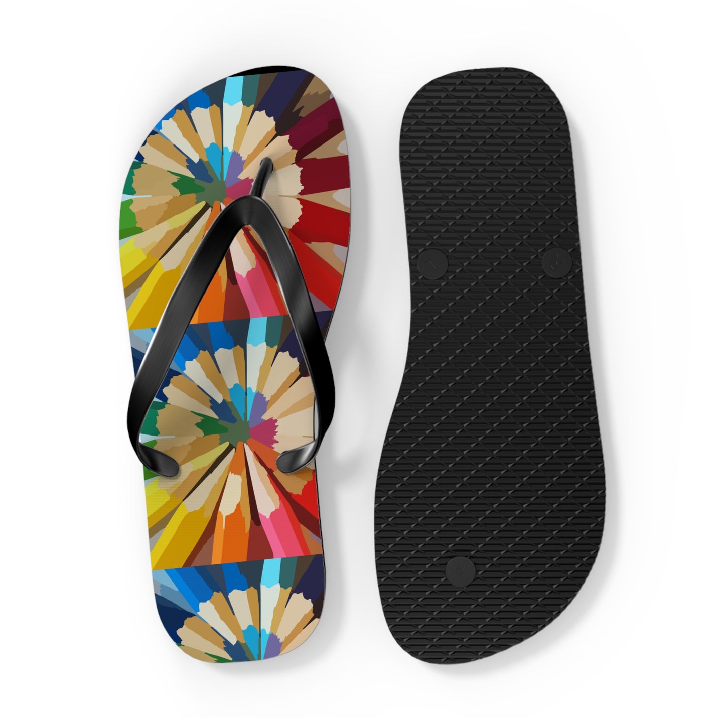 Color pencil Flip Flops (8540035547455)