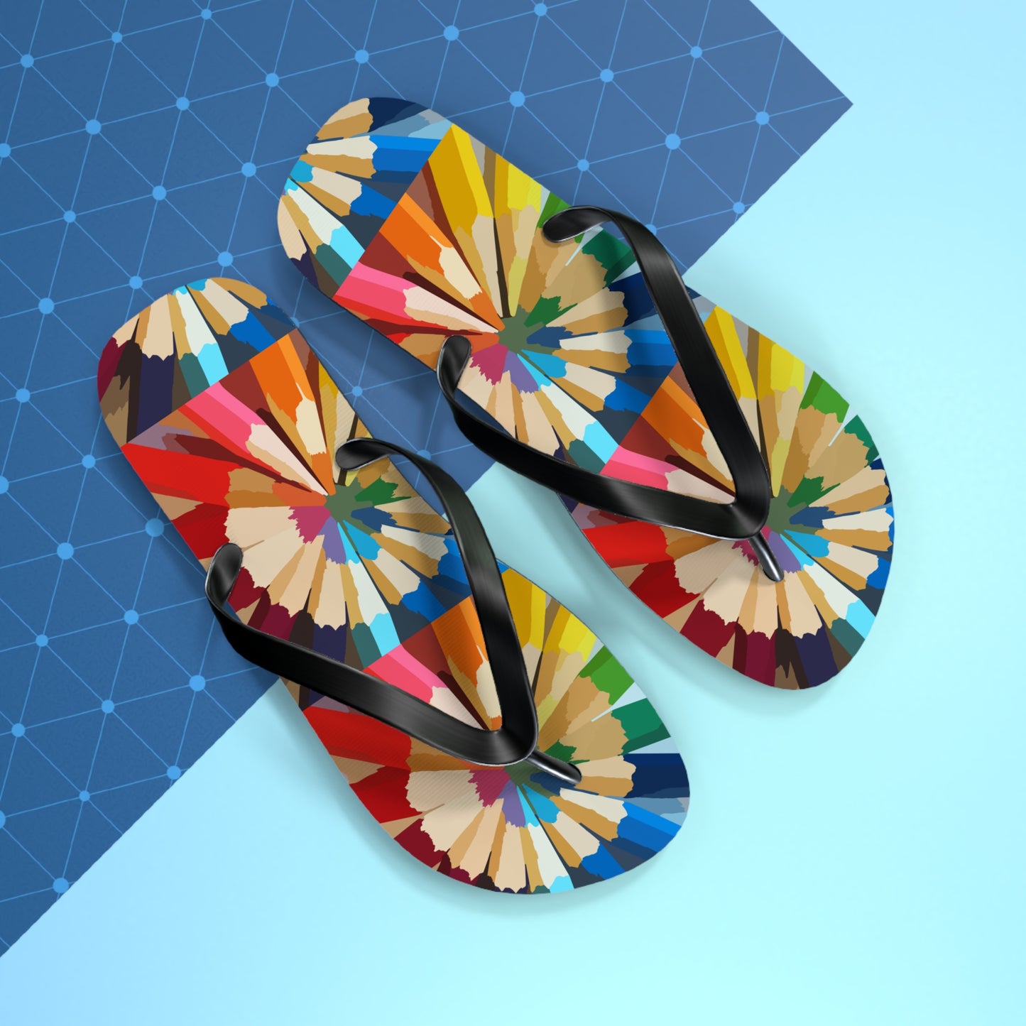 Color pencil Flip Flops (8540035547455)