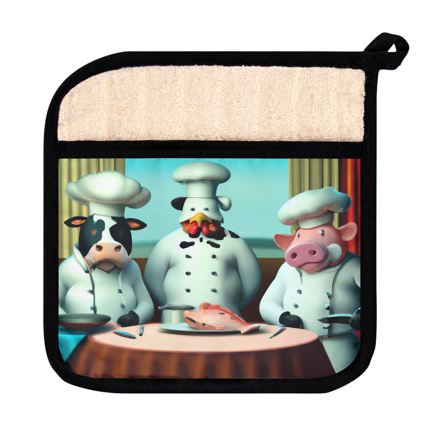3 chefs V2 Pot Holder with Pocket (8543804948799)