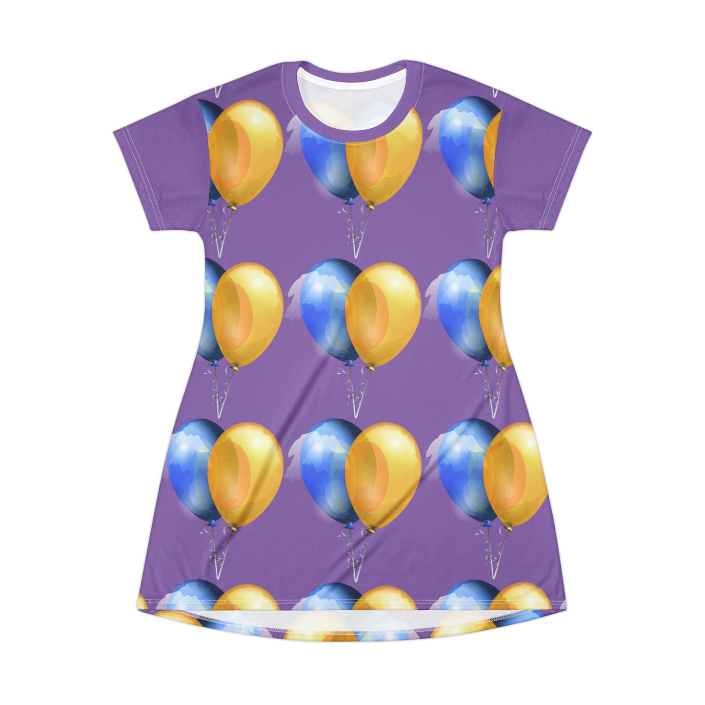 Balloms All Over Print T-Shirt Dress (8540580512063)