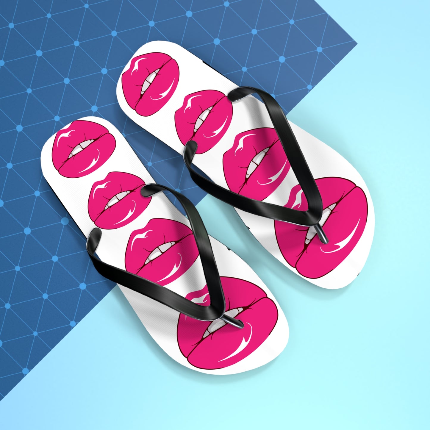 Red lips Flip Flops (8540454781247)