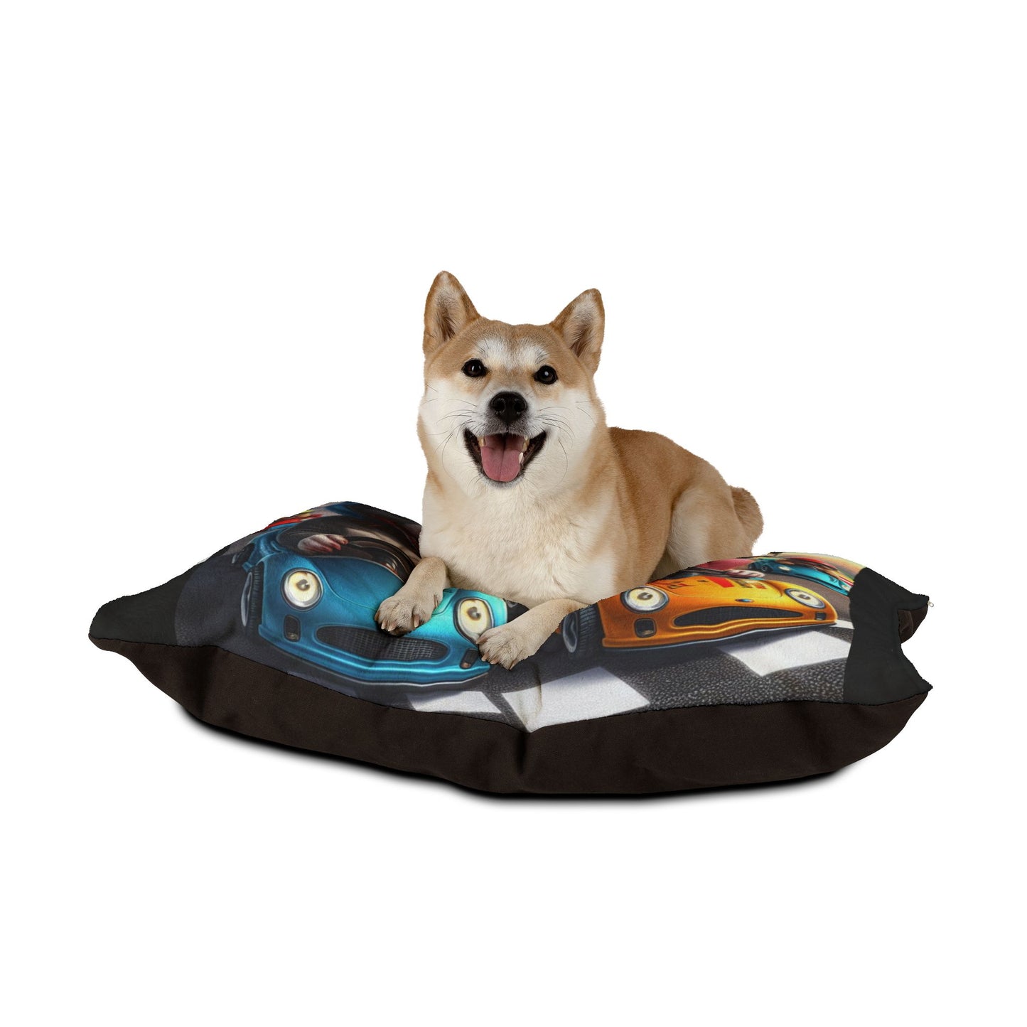 Dog Bed - Pit Bulls Race Car Print (9726637048127)