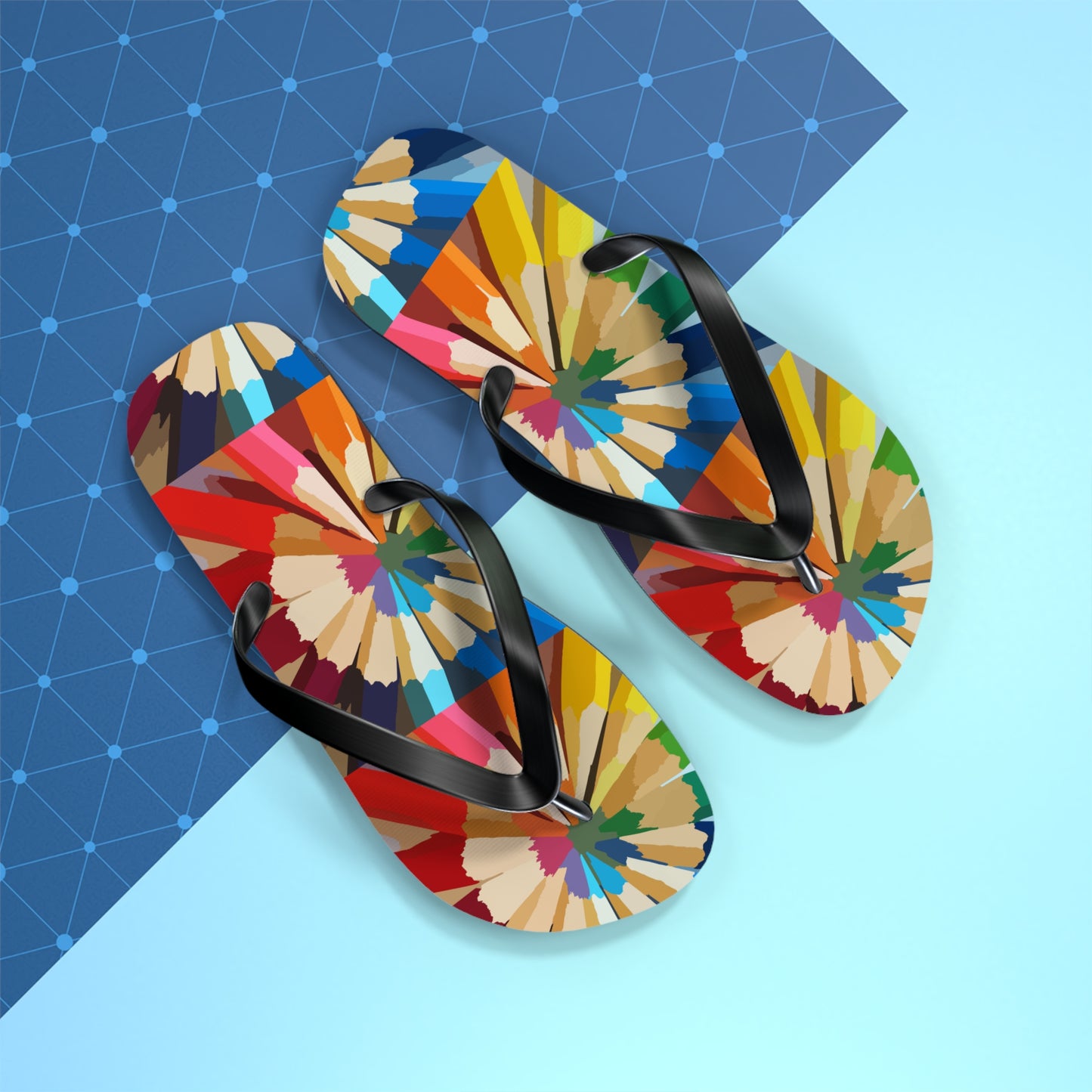 Color pencil Flip Flops (8540035547455)