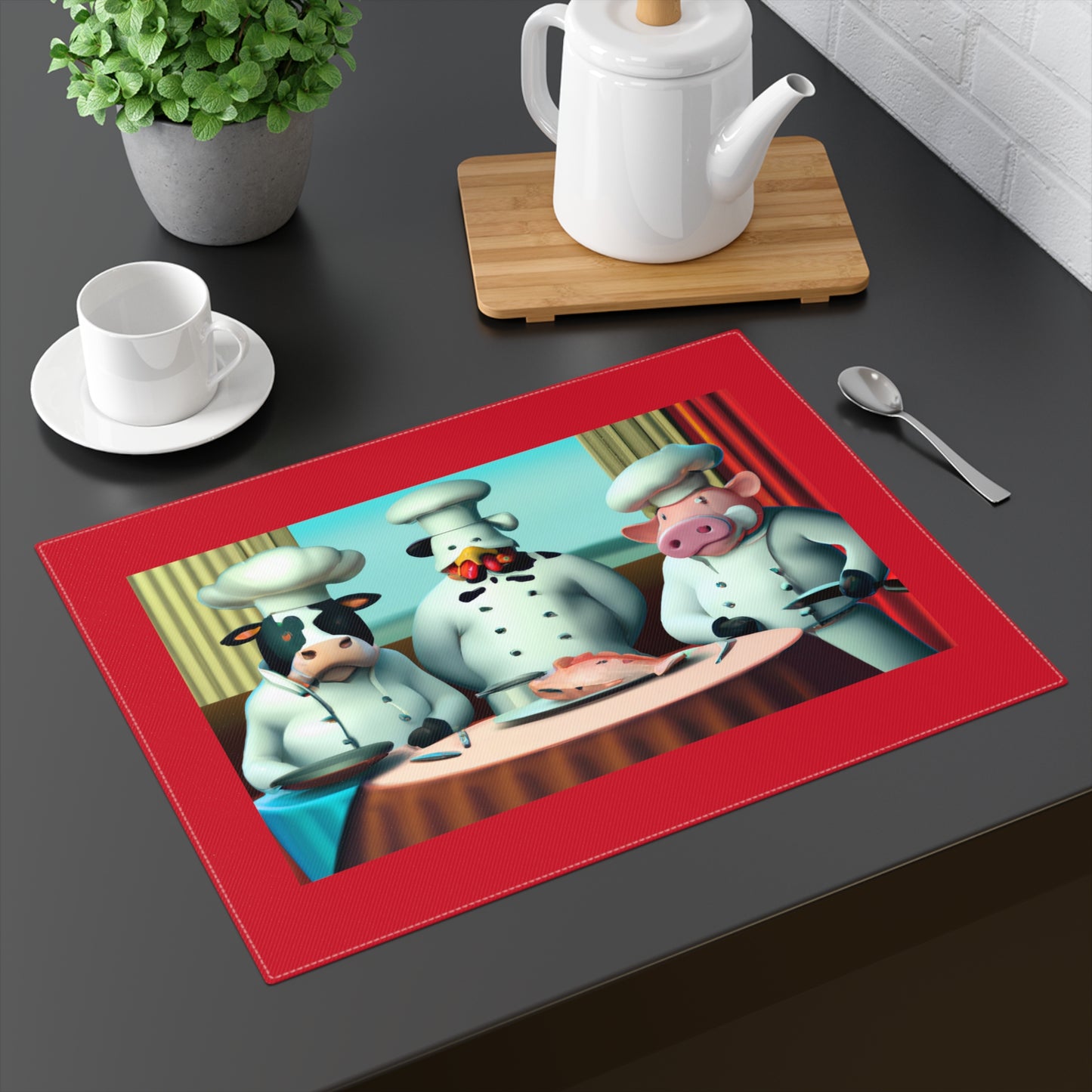 3 chefs Placemat, 1pc (8543799148863)