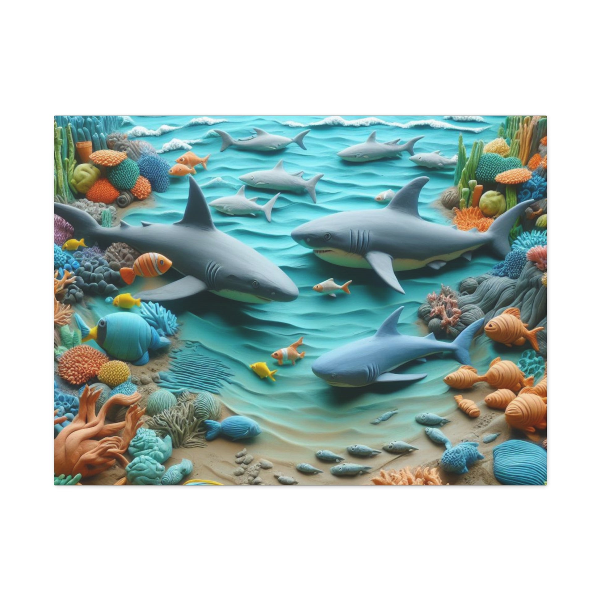 Canvas Gallery Wraps Ocean Clay Art Wall Decor (9726600708415)