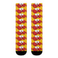 Red crab on yellow Crew Socks (EU) (8194512322879)