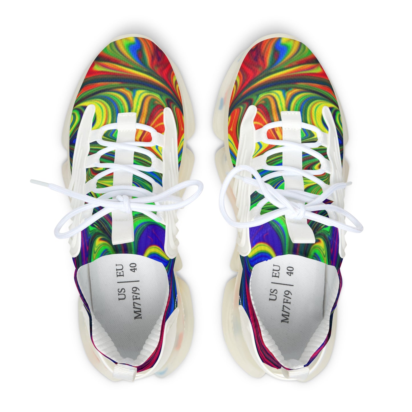 Color swirls    Women's Mesh Sneakers (8541957783871)