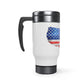 Stainless Steel Travel Mug with Handle, 14oz (9201368301887)