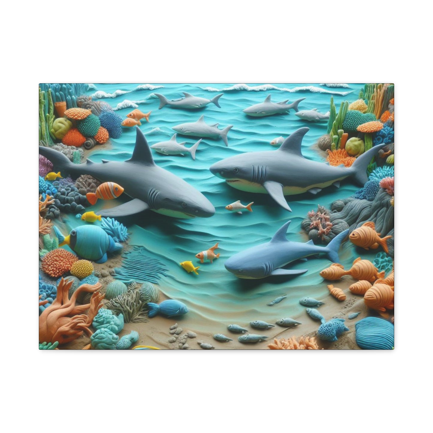 Canvas Gallery Wraps Ocean Clay Art Wall Decor (9726600708415)