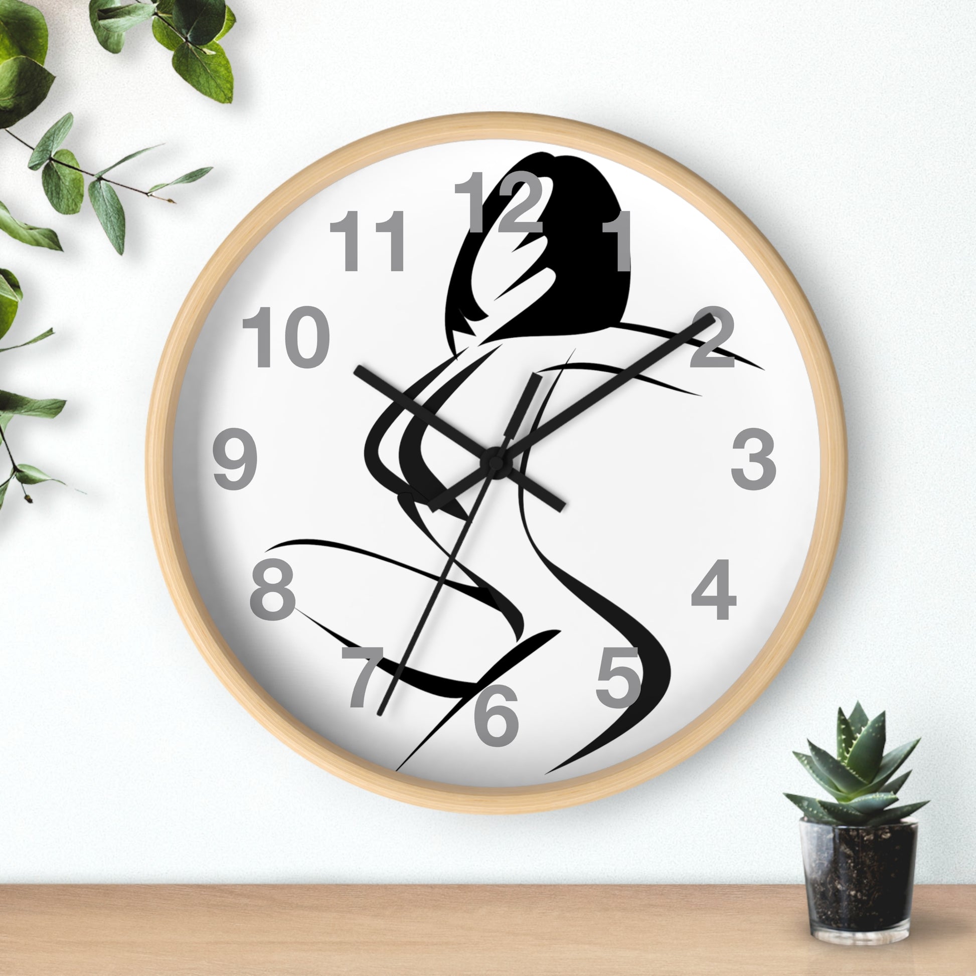 Graphic girl    Wall clock (8543731974463)