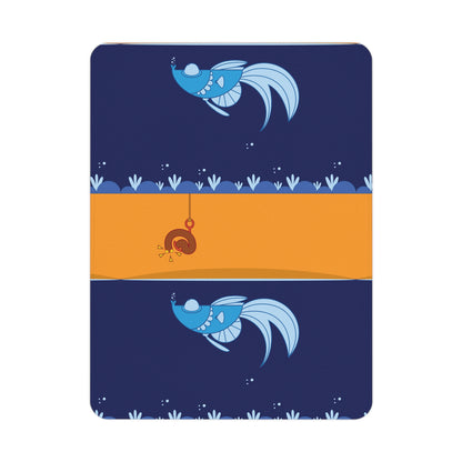 Fish on hook      Toddler Blanket (8543727026495)