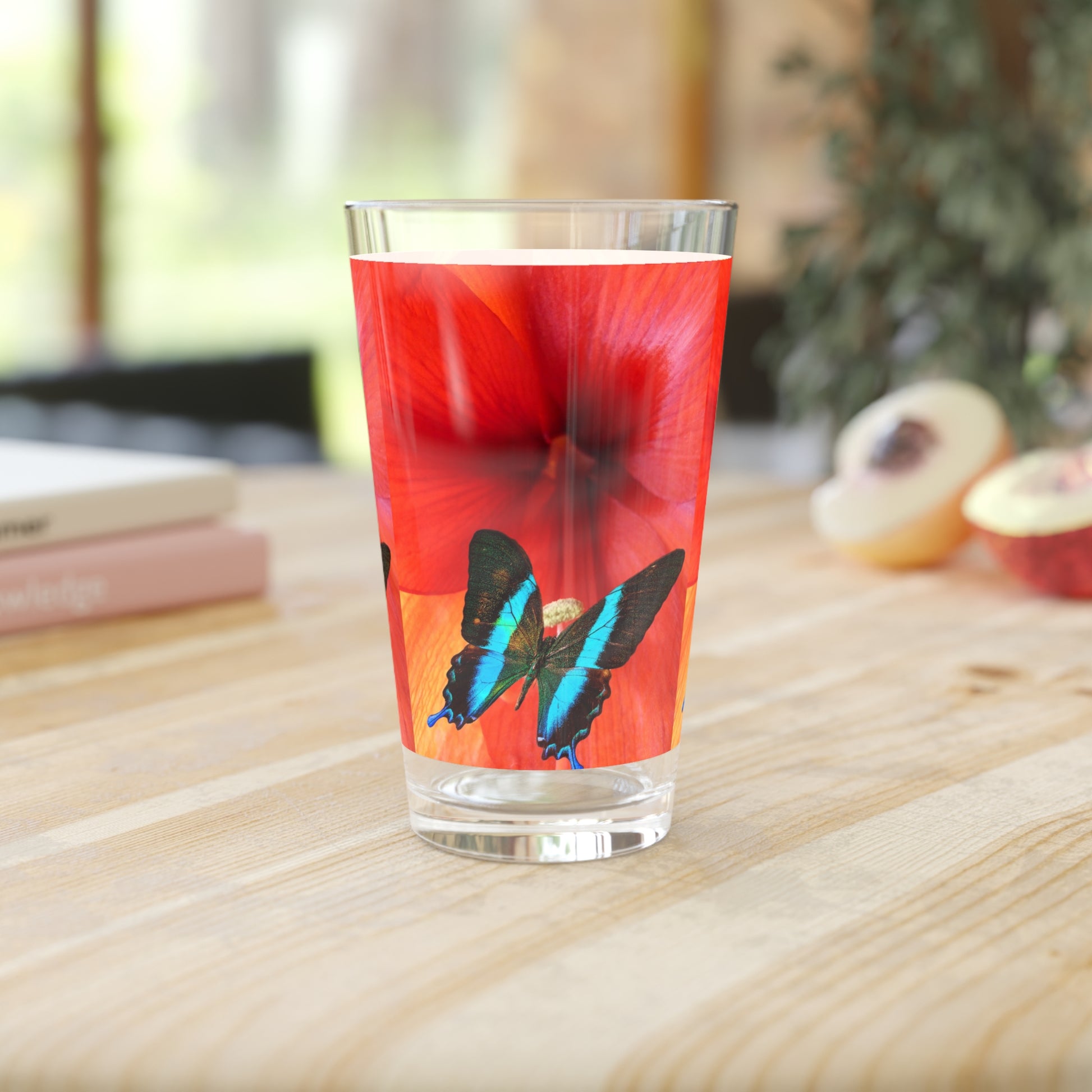 Butterfly             Pint Glass, 16oz (8543736758591)
