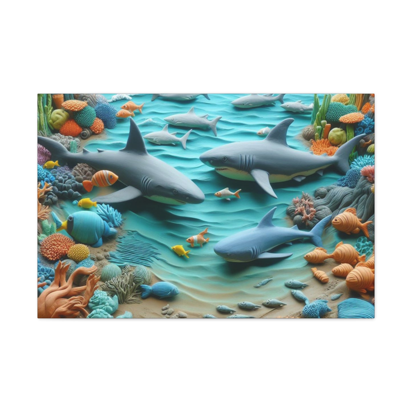 Canvas Gallery Wraps Ocean Clay Art Wall Decor (9726600708415)