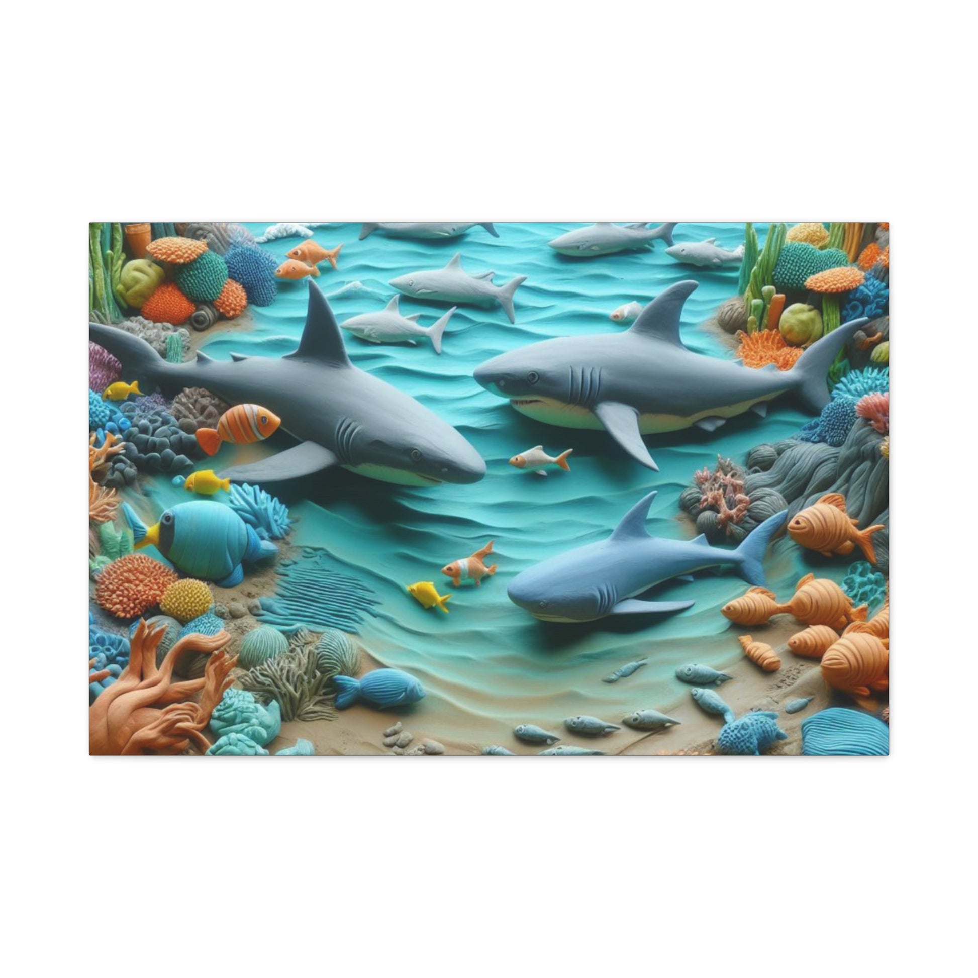 Canvas Gallery Wraps Ocean Clay Art Wall Decor (9726600708415)