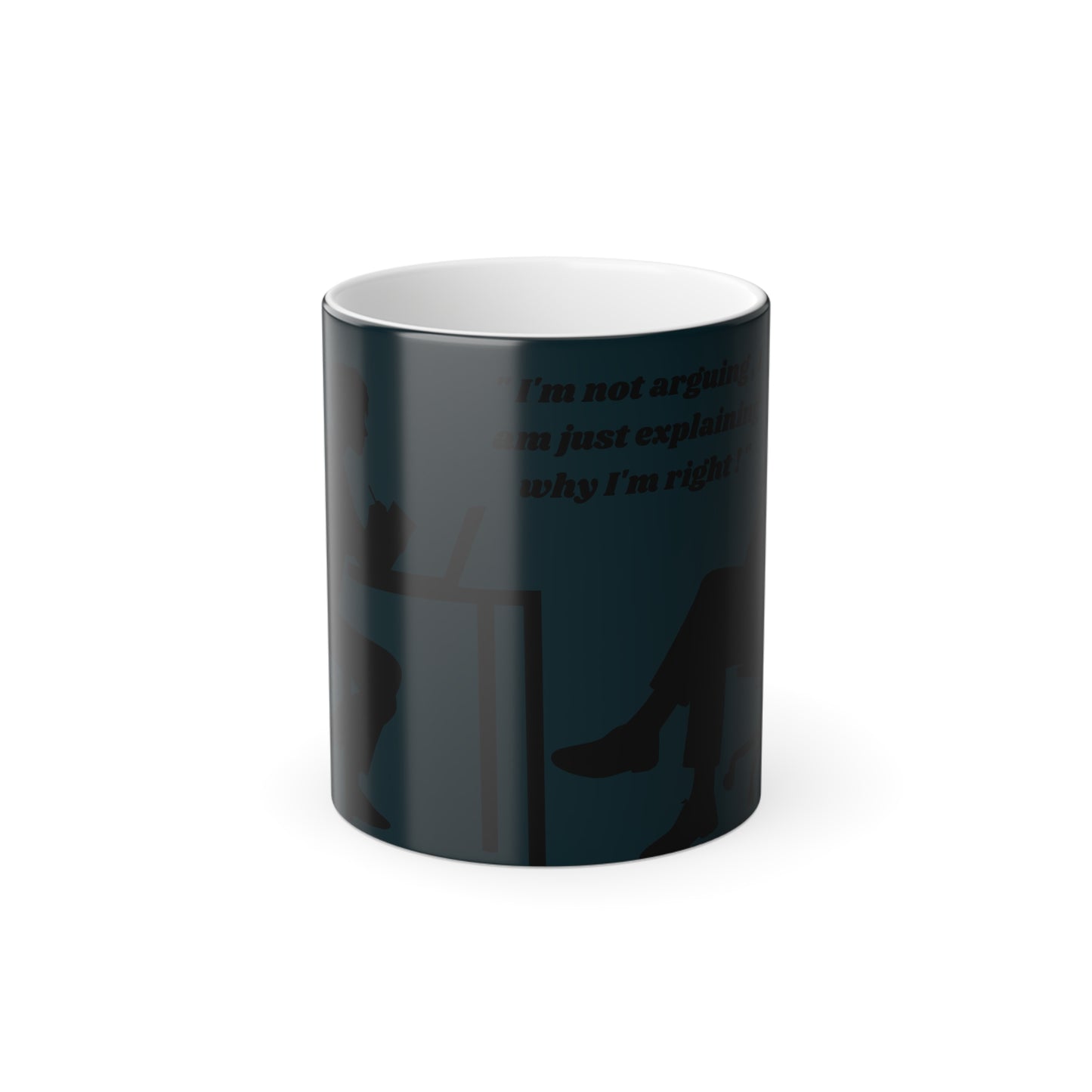 I'm not arguing , blue, man side - Color Morphing Mug, 11oz (8219957788991)
