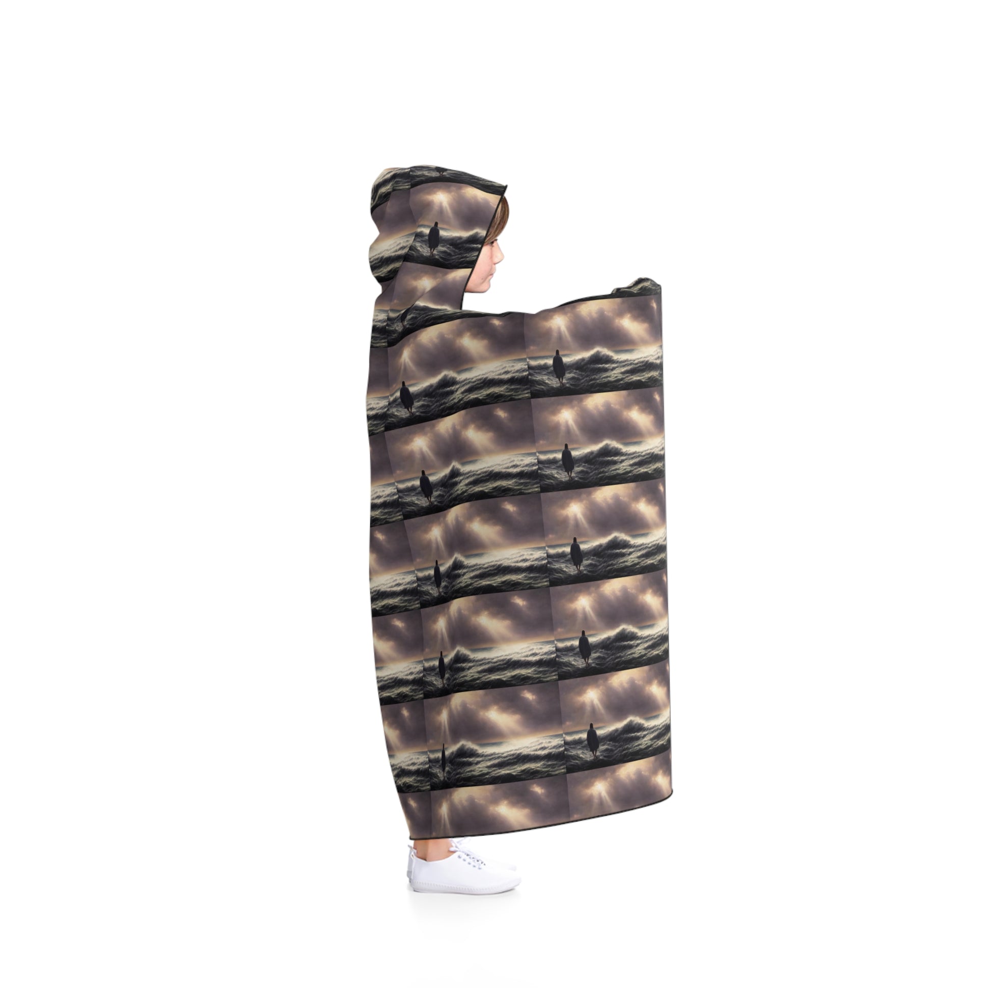 Jesus on water   Hooded Blanket (8543870714175)