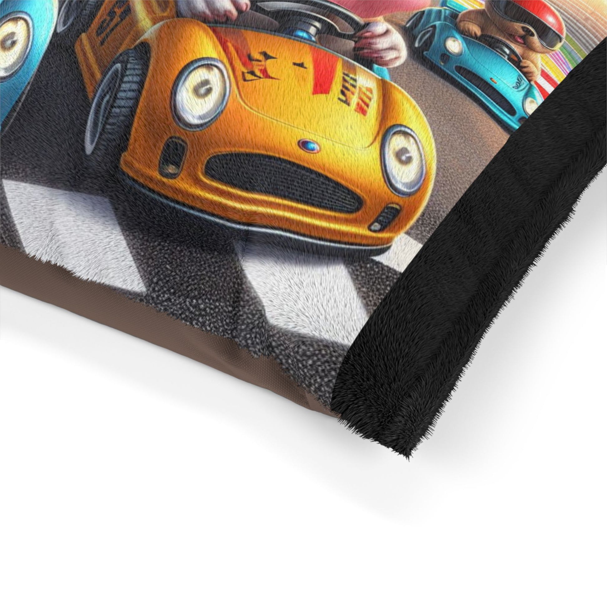 Dog Bed - Pit Bulls Race Car Print (9726637048127)