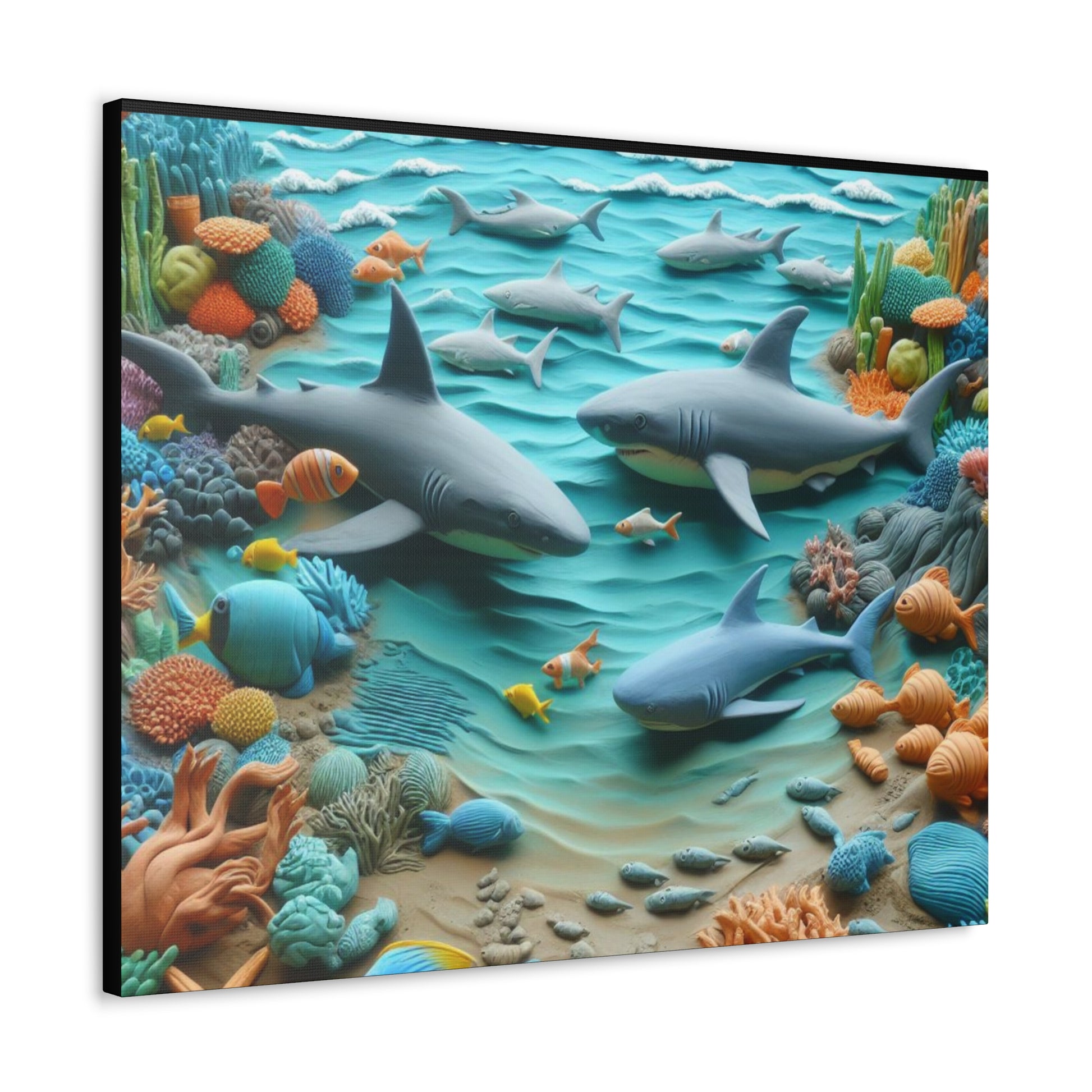 Canvas Gallery Wraps Ocean Clay Art Wall Decor (9726600708415)