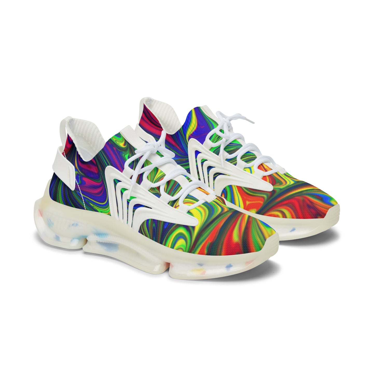 Color swirls    Women's Mesh Sneakers (8541957783871)