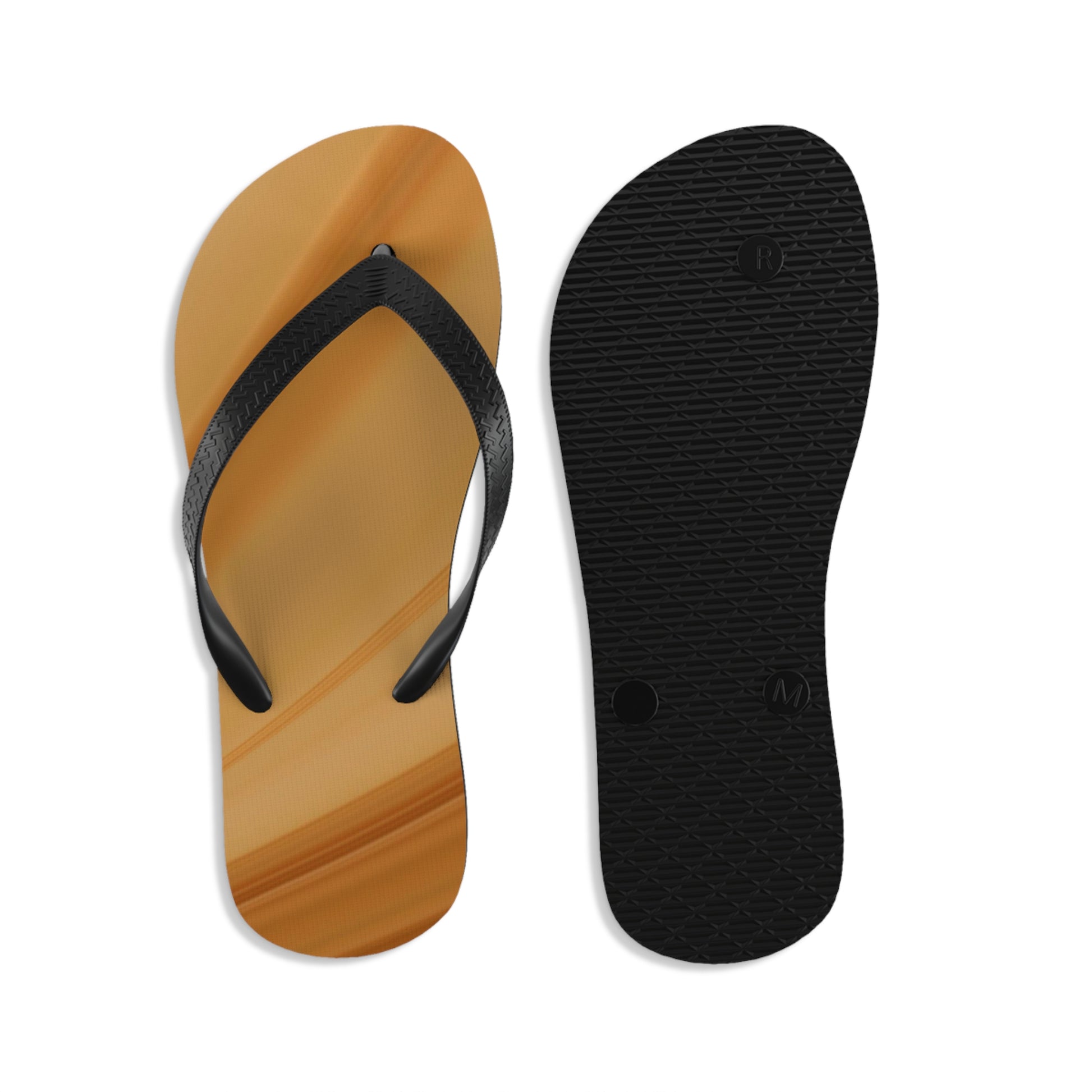 wood grain   Unisex Flip-Flops (8540460548415)