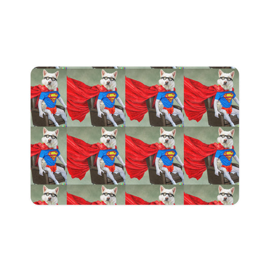 Pet Food Mat (12x18) Super dog (8534810001727)