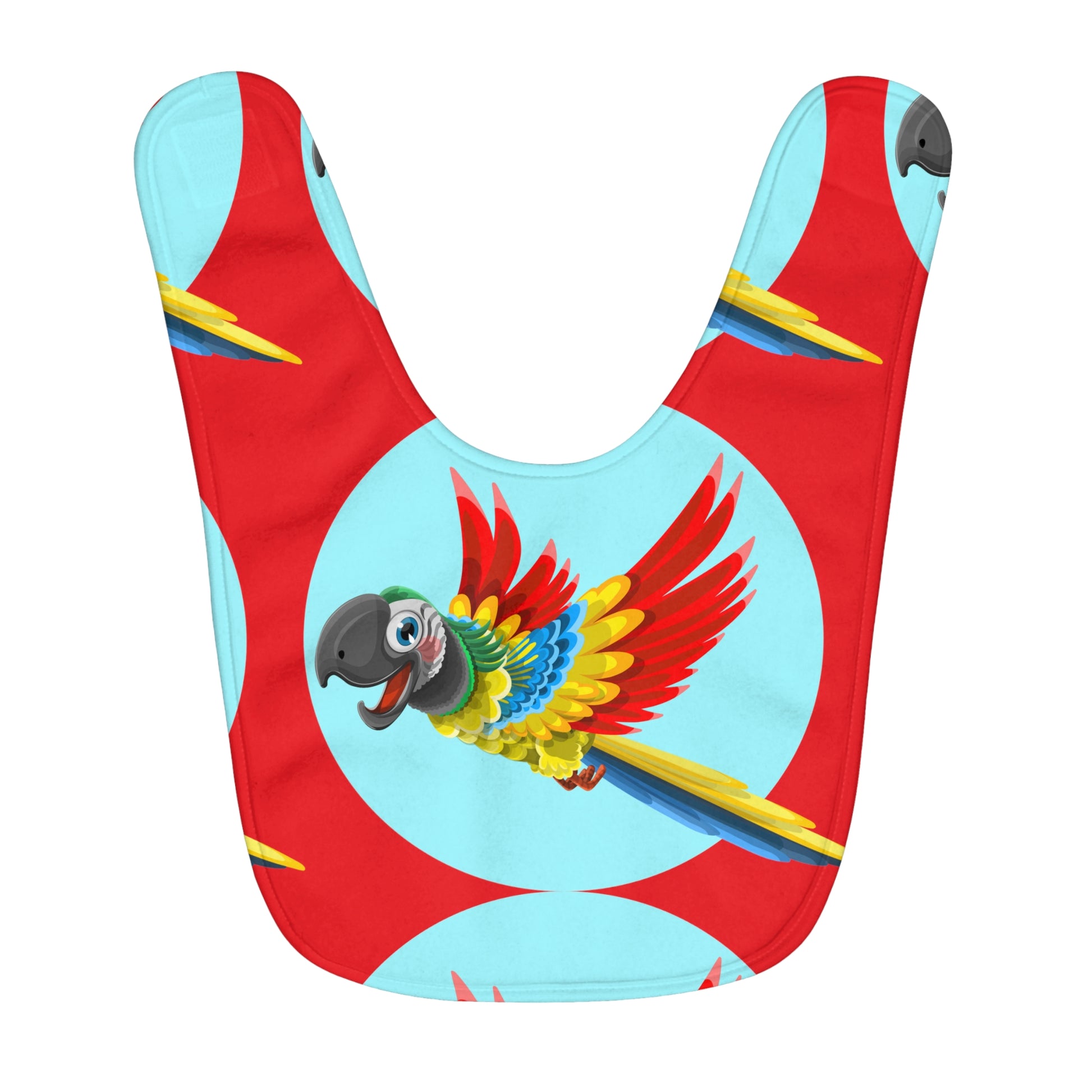Flying Parrot  Fleece Baby Bib (8543730794815)
