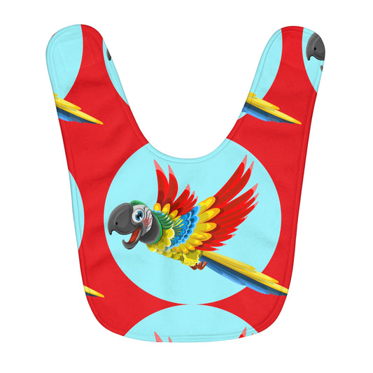 Flying Parrot  Fleece Baby Bib (8543730794815)