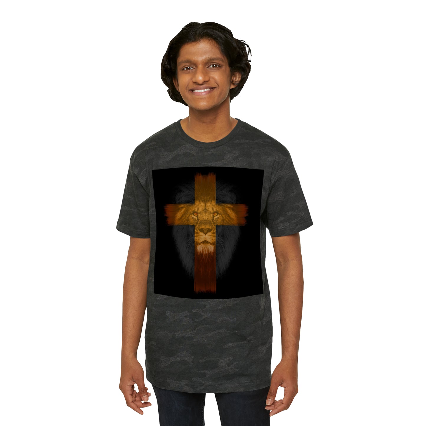 Lion cross     Men's Fine Jersey Tee (8540566880575)