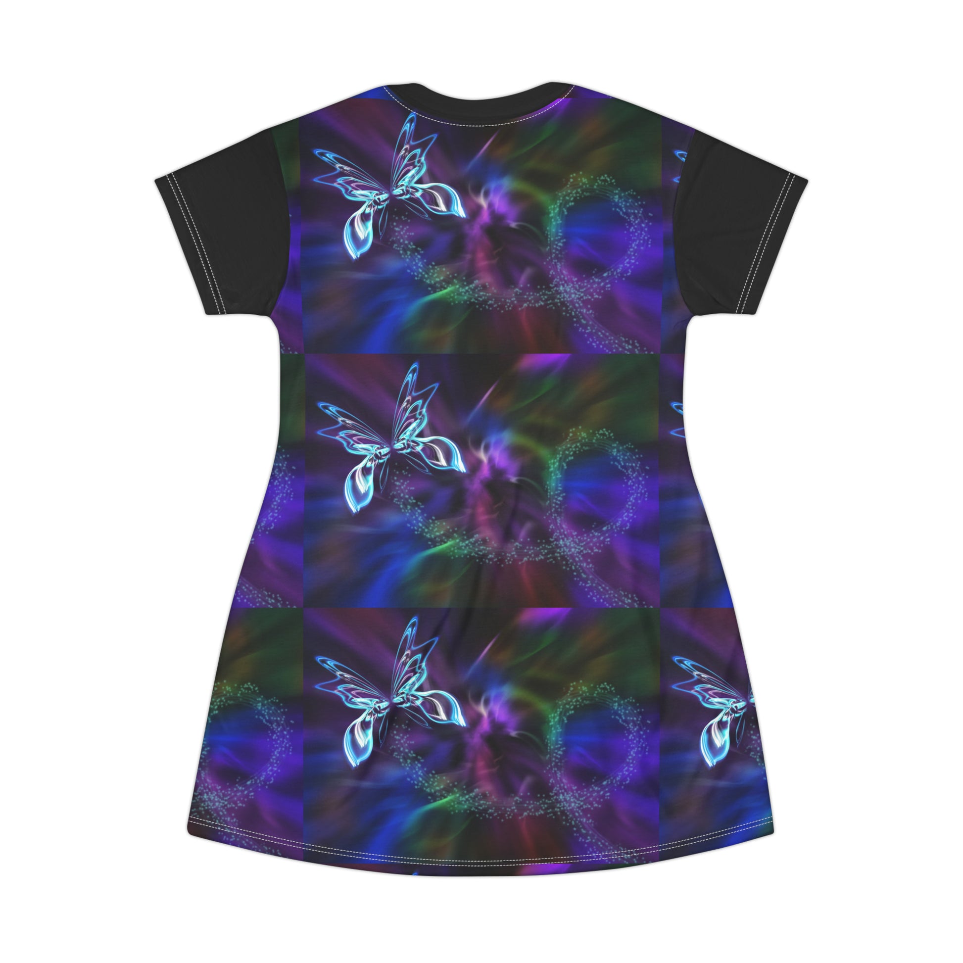 Butterfly    All Over Print T-Shirt Dress (8540545941823)