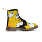 Yellow and confused     Women's Canvas Boots (8539939406143)