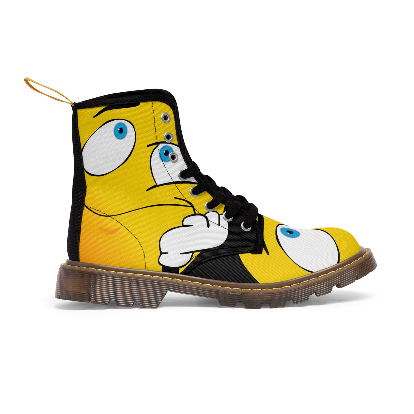 Yellow and confused     Women's Canvas Boots (8539939406143)