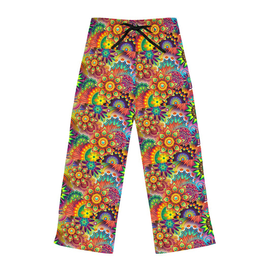 Color Burst    Women's Pajama Pants (AOP) (8543846138175)