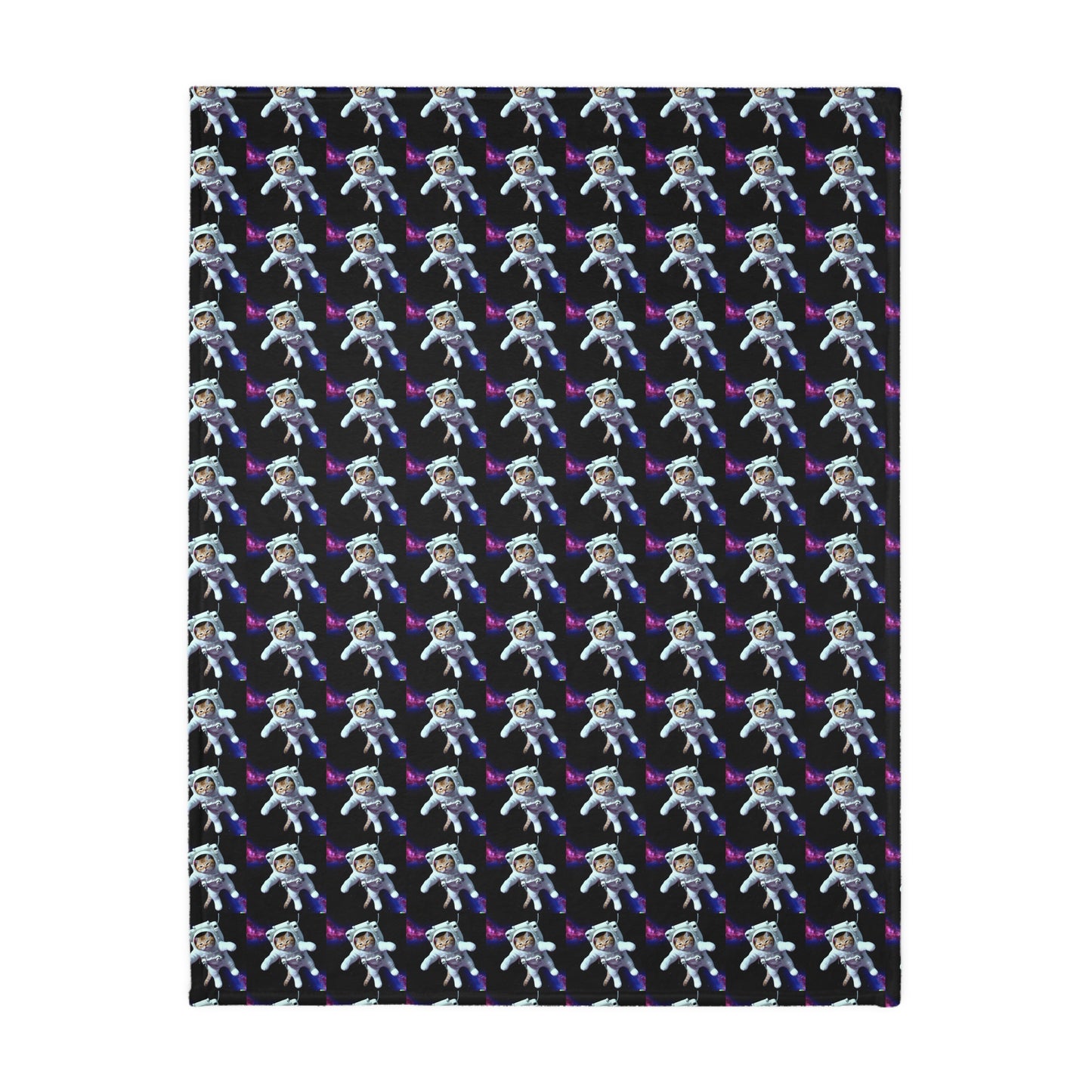 Space cat  Velveteen Minky Blanket (Two-sided print) (8542058086719)