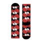 Red crab on black  crew sock   (EU) (8194511864127)
