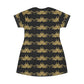 Gold crab   All Over Print T-Shirt Dress (8540533719359)