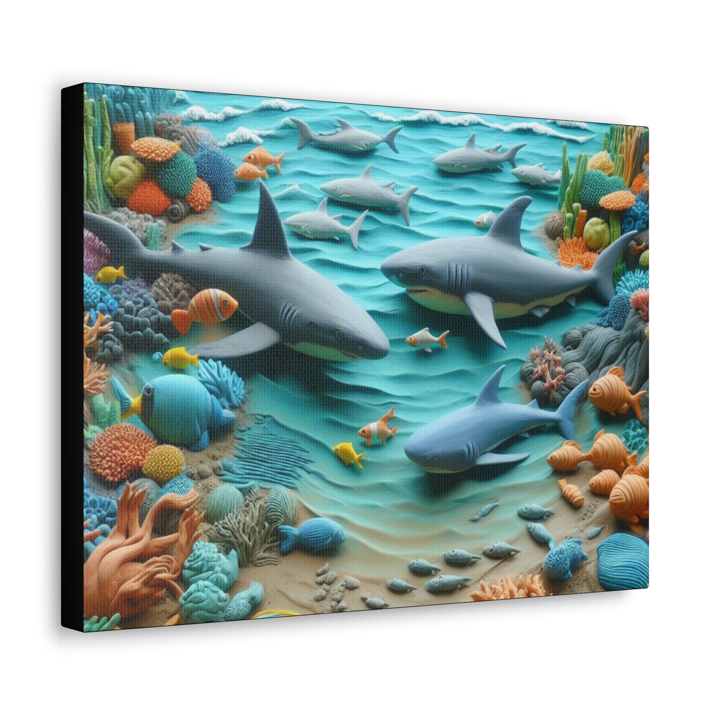 Canvas Gallery Wraps Ocean Clay Art Wall Decor (9726600708415)