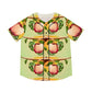 Worm and apple  Men's Baseball Jersey (AOP) (8540468937023)